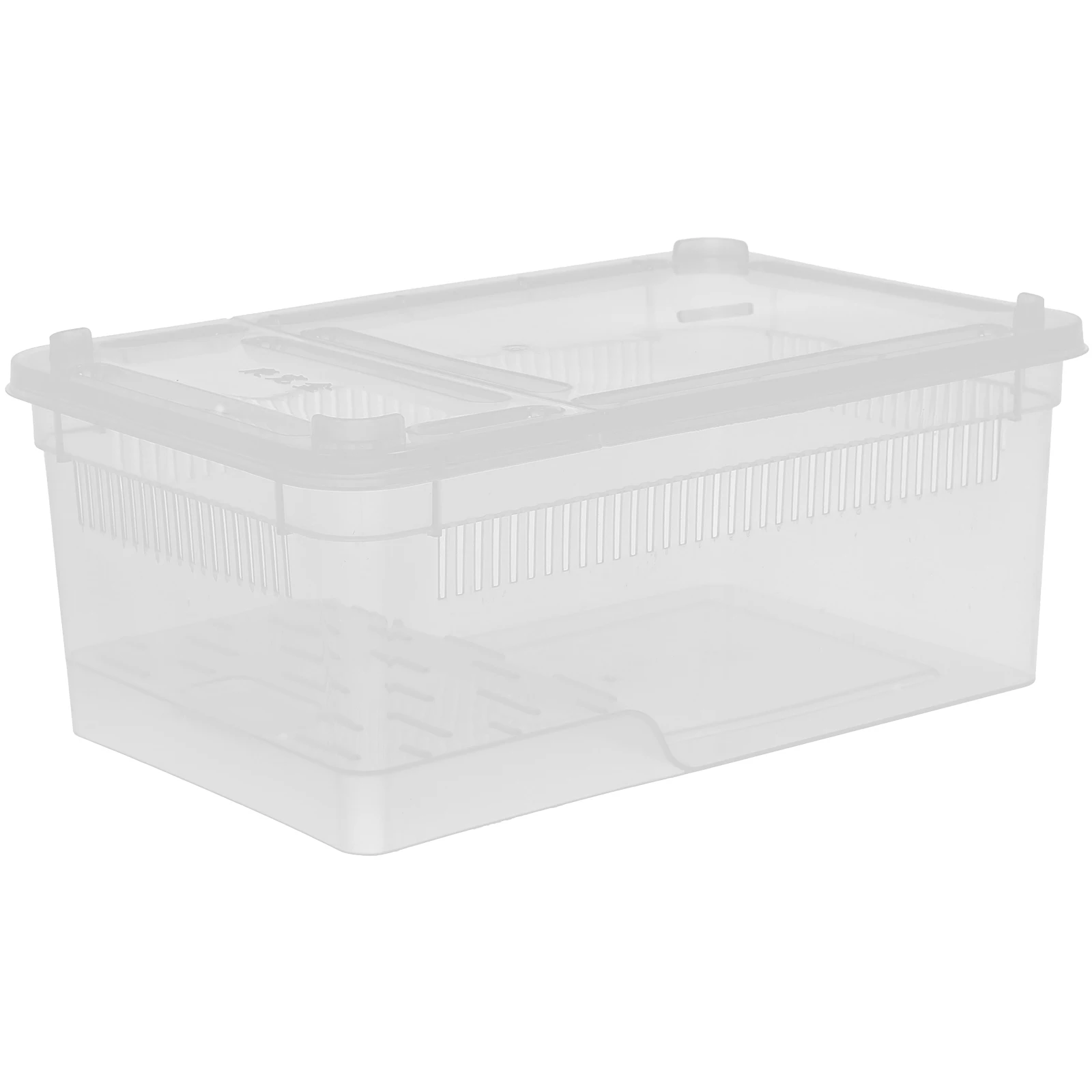 Clear Plastic Reptile Habitat Transparent Design Durable Carrier Container For Frog Turtle Gecko Spider Breeding Terrarium Box