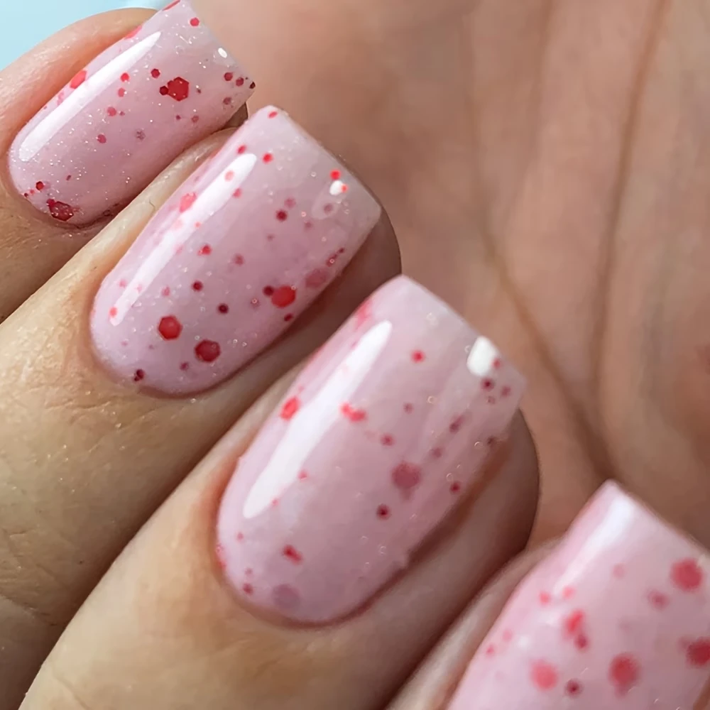 Glitter Pink Gel Polish, 15ML Glitter Diamond Gel | Fairy Kisses Hot Pink Nails Soak Off Sparkle Pink Polish Uv Nail Lamp Nails view 3