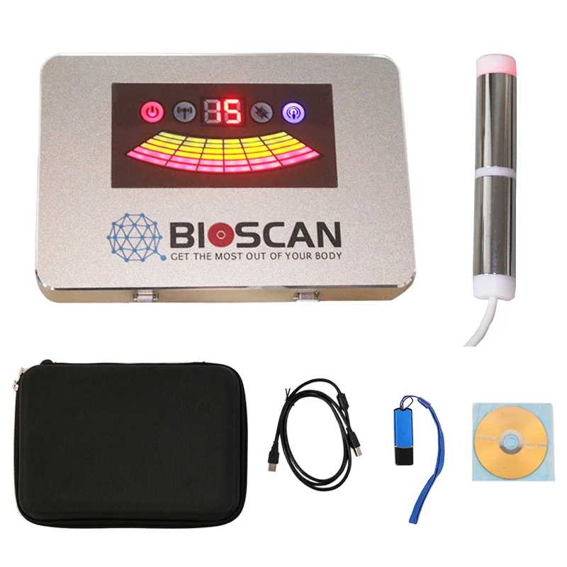 New 52 Reports Quantum Resonance Magnetic Analyzer BIOSCAN Hand Senser Body Analyzer Multiple Languages For Sub-health Test