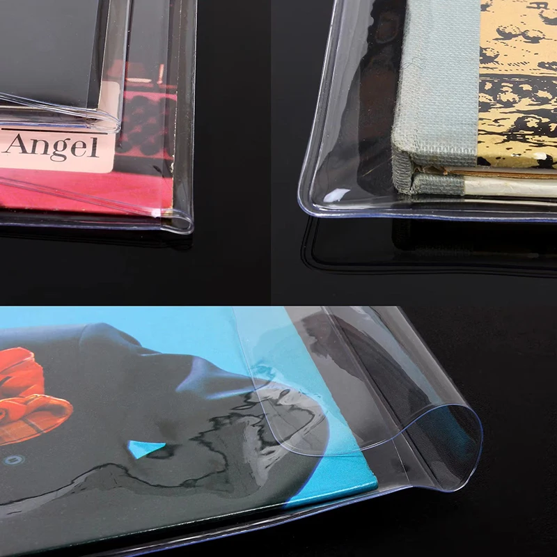 5Pcs 7/10/12 Inch PVC Thicken Record Protective Sleeves LP Vinyl Records Outer Sleeves Reusable Flat Open Top Bag Cover