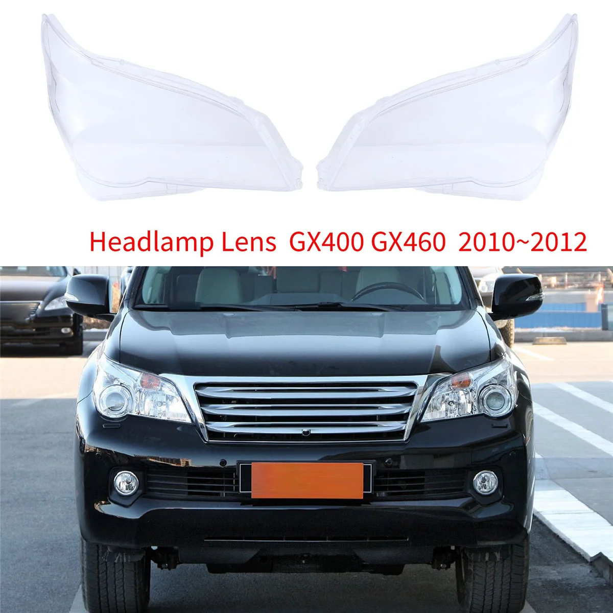 

Car Head Light Lamp Lens for Lexus GX400 GX460 2010-2012 Headlight Cover Car Replacement Lens Auto Shell Cover Right