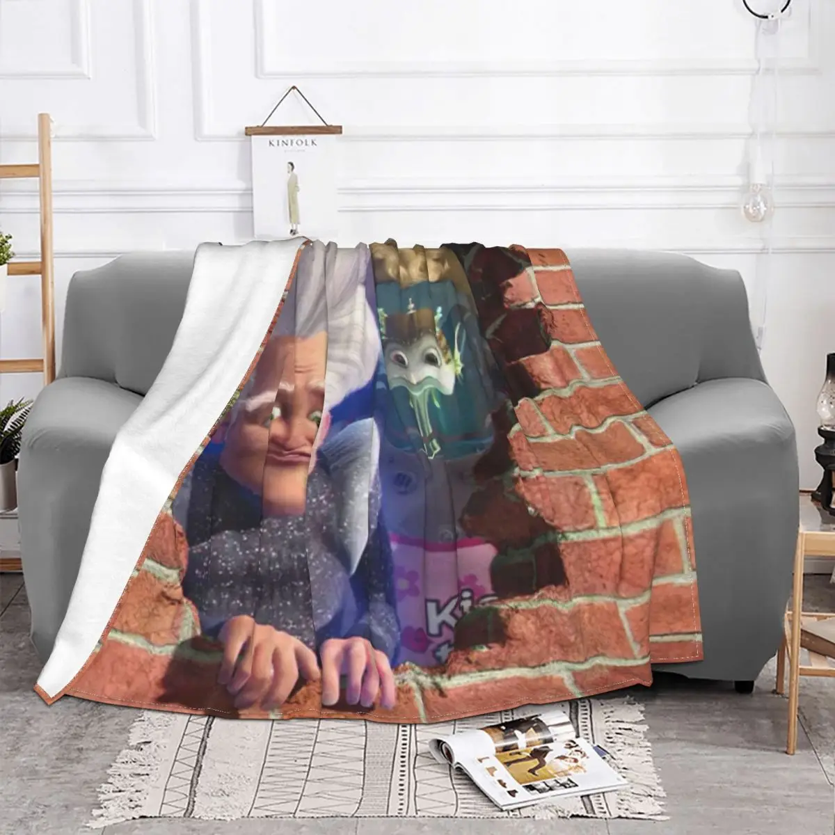 Broken Wall Megamind Blanket Fleece Summer Cute Super Warm Throw Blankets For home Plush Thin Quilt