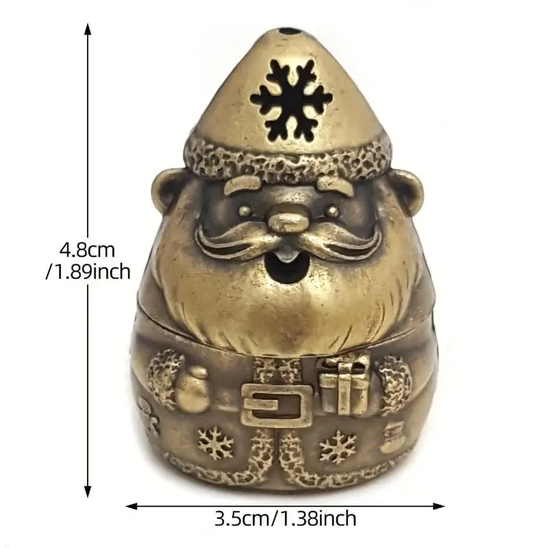 Metall-Weihnachtsmann-Räuchergefäß mit Hohlschneeflocken-Design Perfekt – Detail 8