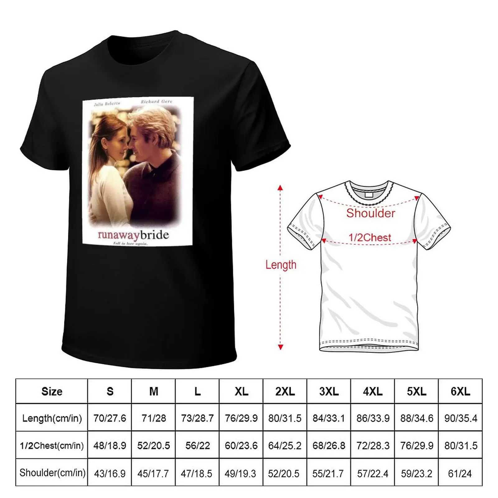 Runaway Bride Movie Julia Roberts T-Shirt Novelty Graphic Tee Shirt