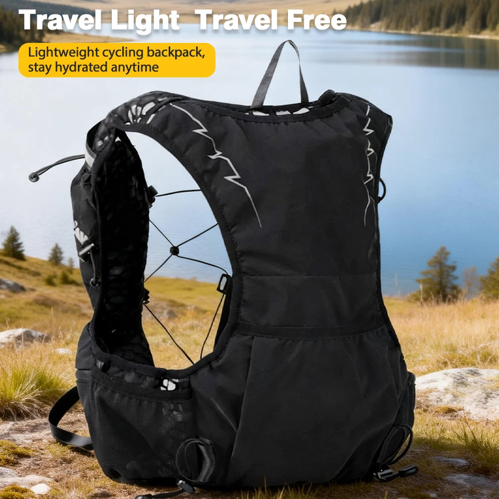 NEWBOLER Outdoor-Laufrucksackweste mit Flaschenhalterung, leicht, für Trailrunning, Radfahren, Joggen, Marathon, Reiten, Klettern – Detail 9