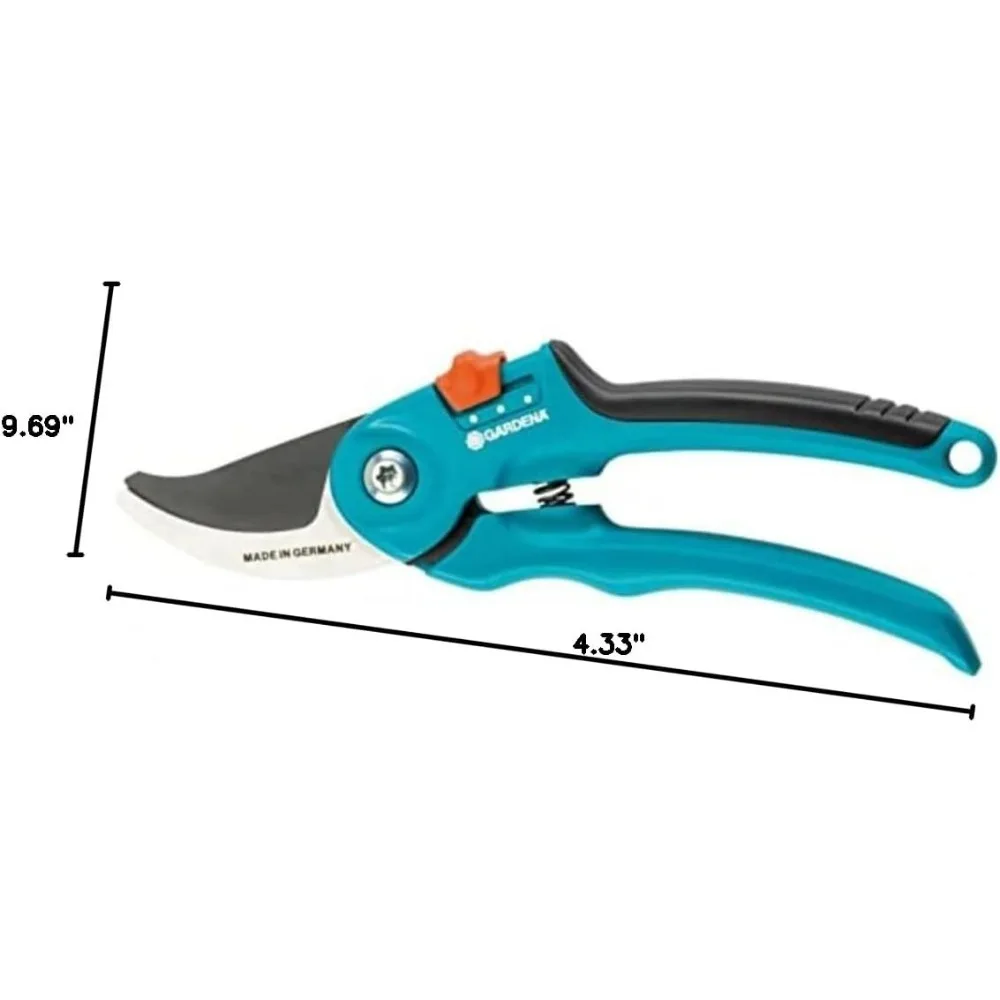 Sécateur de jardin à dérivation réglable pour arbres, roses et fleurs. Lames de coupe en acier professionnelles robustes