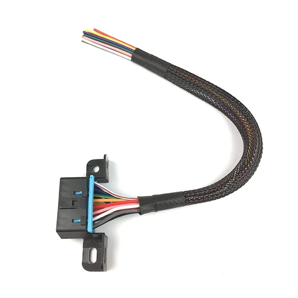 16pin Open Cable 18AWG 30cm Colorful DIY Opening Line Adapter Female Connector to Open OBD Cable Ribbon Interface Adapter