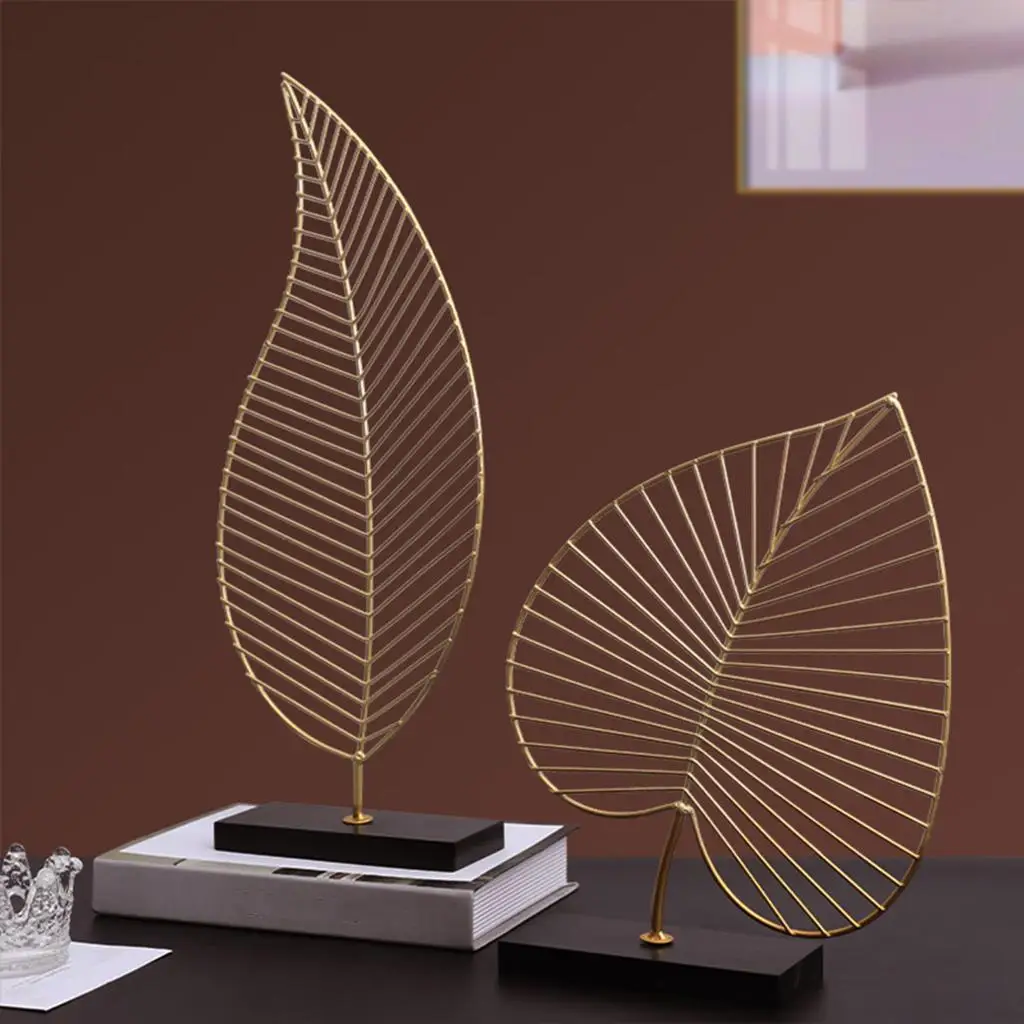 Escultura de hoja de hierro de Metal, estatuilla de mesa, decoración del hogar con