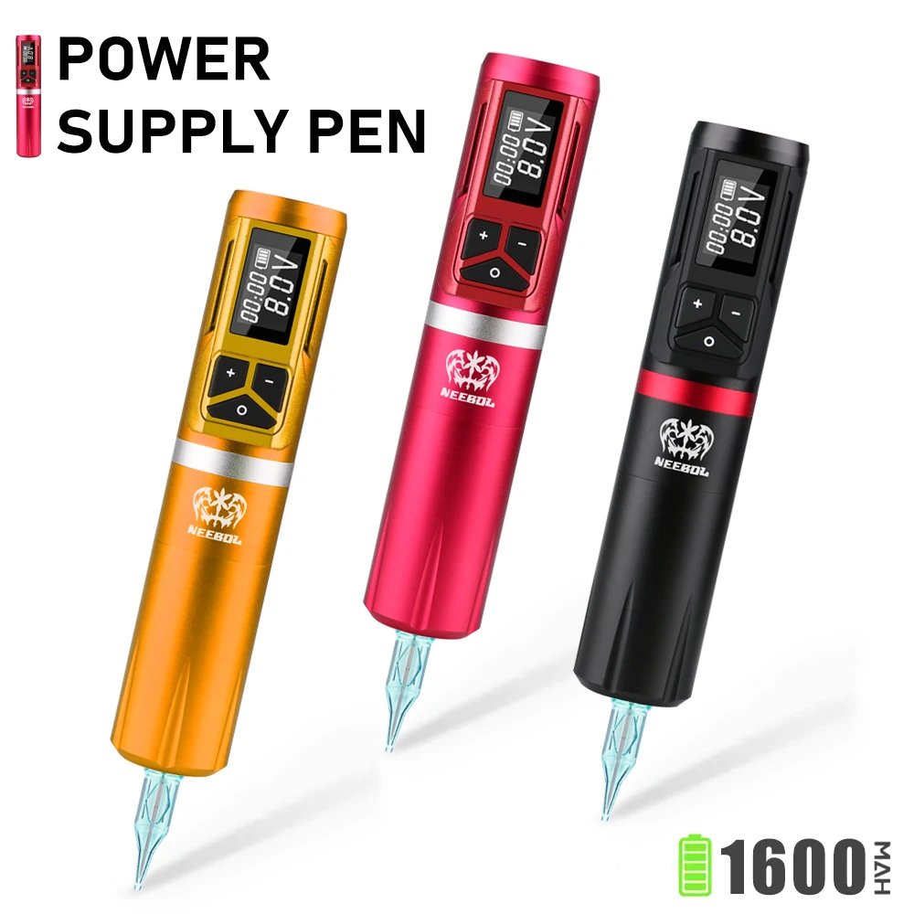 

Легкая беспроводная вращающаяся ручка для татуировки, высокоскоростная с ЖК-дисплеем, цифровой источник питания, инструмент для перманентного макияжа для художников татуировок и PMU