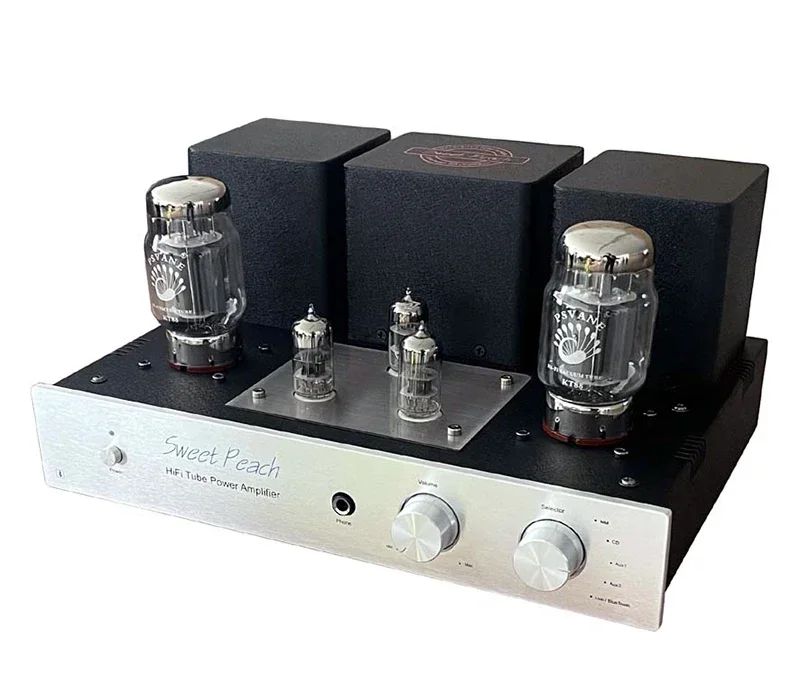 XiangSheng Sweet Peach SP-KT88 Tube Amplifier HIFI EXQUIS Bluetooth 5.1 Triode USB DAC MM Phono Headphone EL34 lamp amp SPKT88