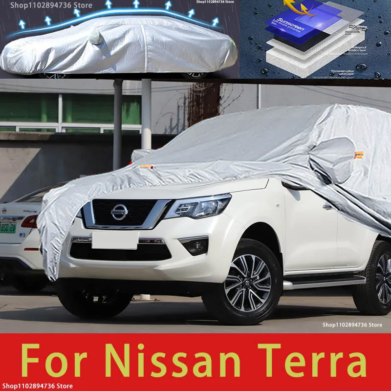 Für Nissan Terra Outdoor Schutz Volle Auto Abdeckung Schnee Abdeckungen Sonnenschirm Wasserdicht Staubdicht Außen Auto zubehör