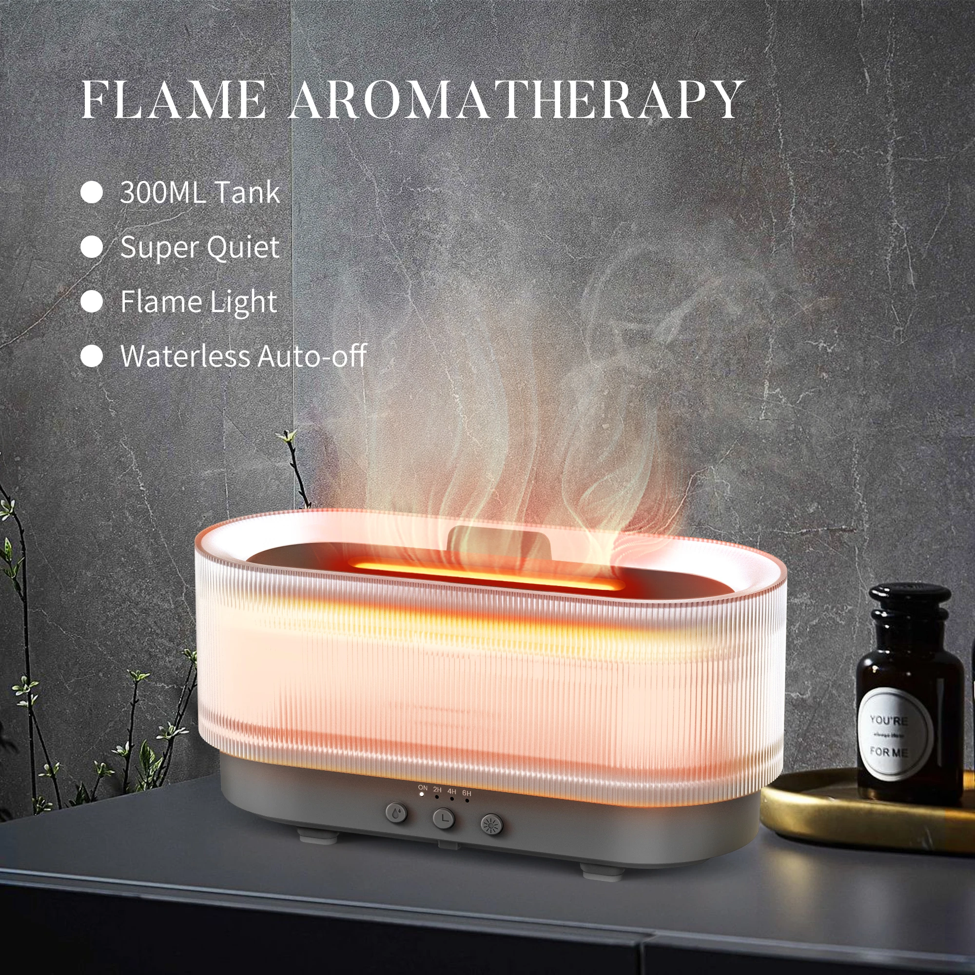 SEJOY Aroma Diffuser Air Humidifier Ultrasonic Cool Mist Maker Fogger Led Essential Oil Flame Lamp Home Appliance