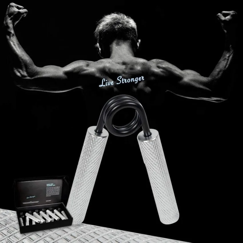 مجموعة تقوية قبضة اليد المعدنية لتمرين الأصابع وإعادة تأهيل قبضة اليد