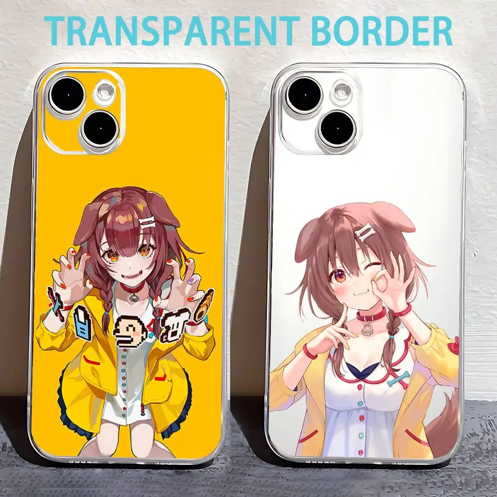 

I-Inugami K-Korone Phone Case For iPhone 16,15,14,13,12,11 Pro,Max,Plus,X,XS,XR,SE,Mini Transparent Silicone Soft