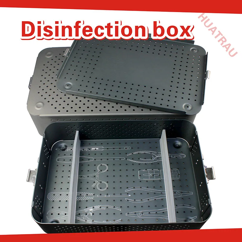 Medical surgical instrument disinfection box of high temperature and high pressure sterilization orthopedic drill boxes box with