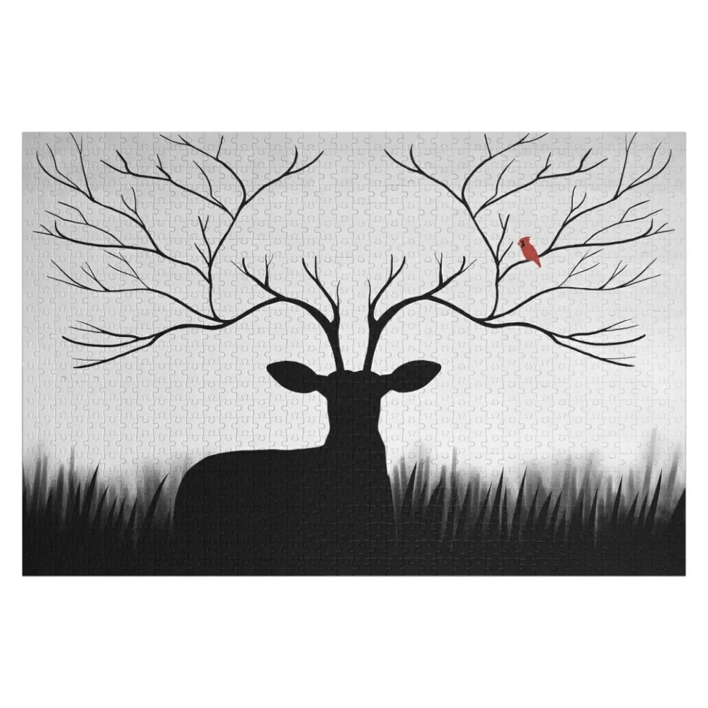 

deer tree Jigsaw Puzzle Wooden Compositions For Children Jigsaw Custom Puzzle