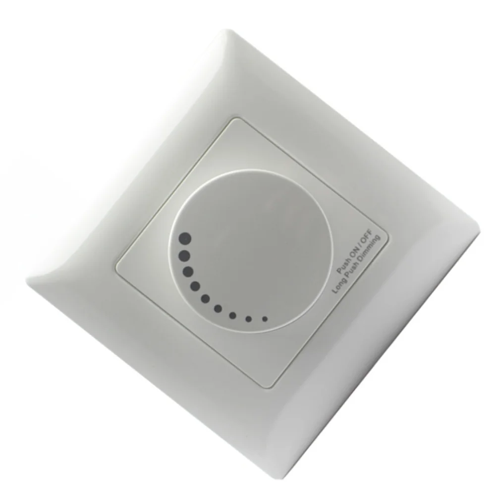 RF Dimming Panel Rotary Remote Control For Home Ambient Lighting 30 Meters Range Dual-signal Function 5-300W Output Power