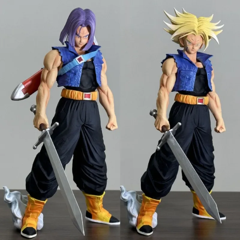 

Dragon Ball Saiyan Torankusu Yellow Hair Purple Hair Detachable Model Standing Posture PVC Action Figure Collectible Model Toy