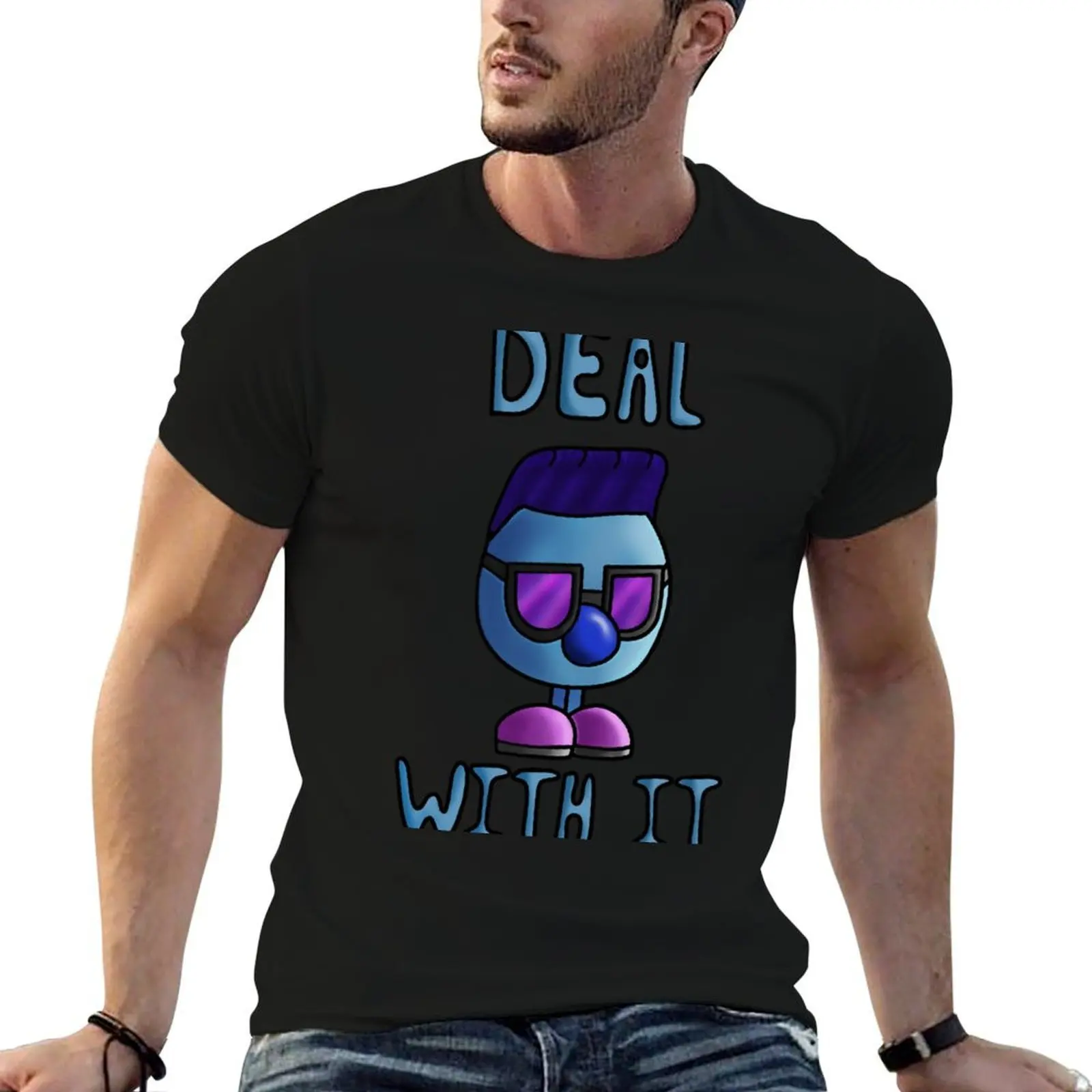 

Zoombinis deal with it T-Shirt man t shirt cotton high quality mens graphic t shirts men t shirt cotton 100% T-Shirt