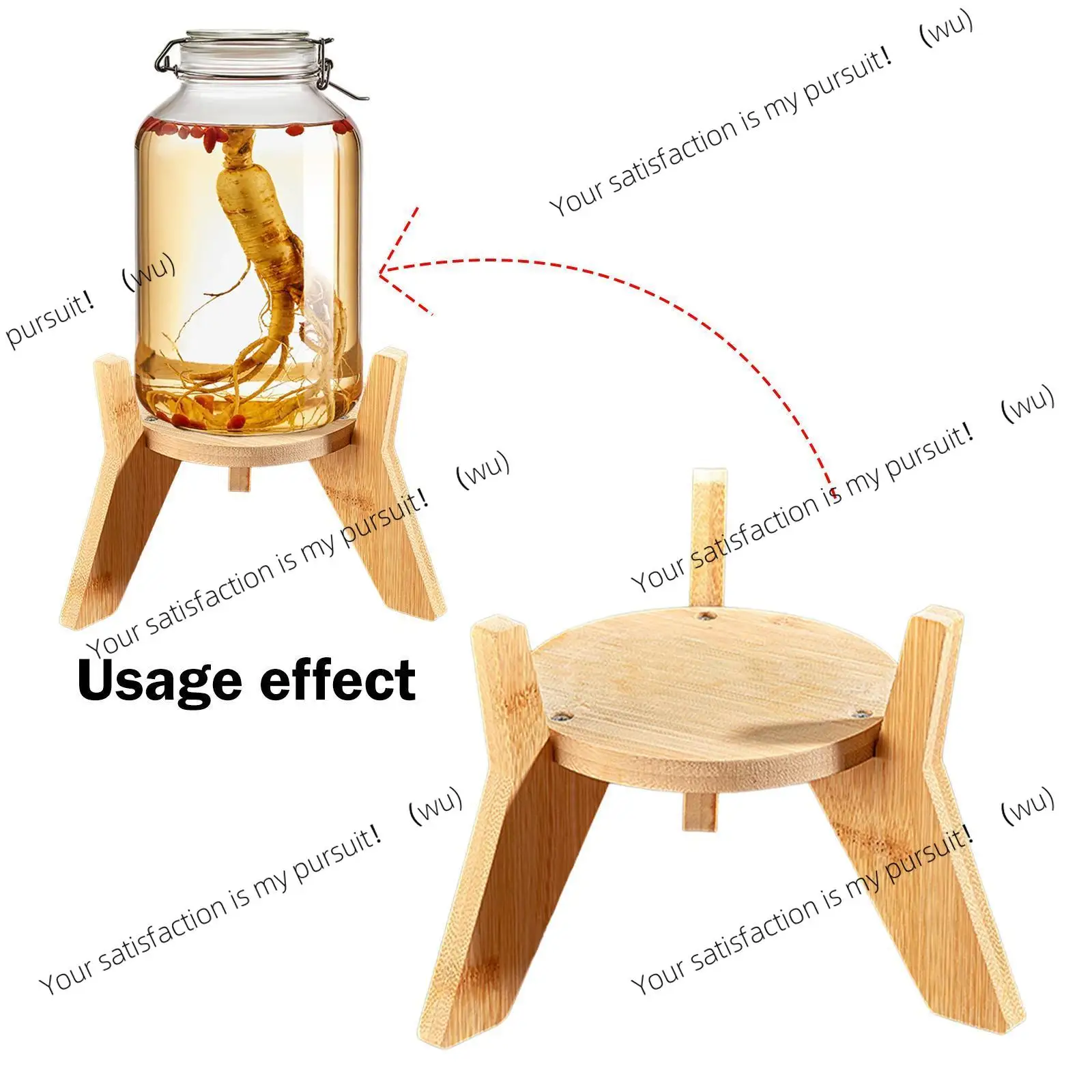 Lemonade Kettle Stand, Wood Round Base, Family Restaurant Bar Party Plant Pot Rack Kitchen