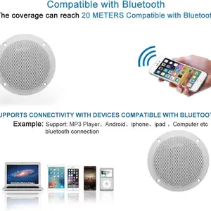 4-Zoll-Herdium Bluetooth-Lautsprecher Kit Wasserfestes 160-W-Meereslautsprecher für Badezimmer Küche Outdoor House Camper 6 Hauptverkaufs -Subwoofer -Decke - №1