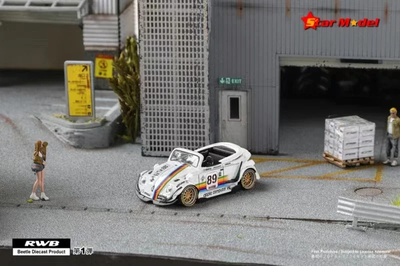 Kafer Coveremballages White Diecast Model Car, Pré-commande, Star Model 1:64 RWB, Equation-tle Type 1