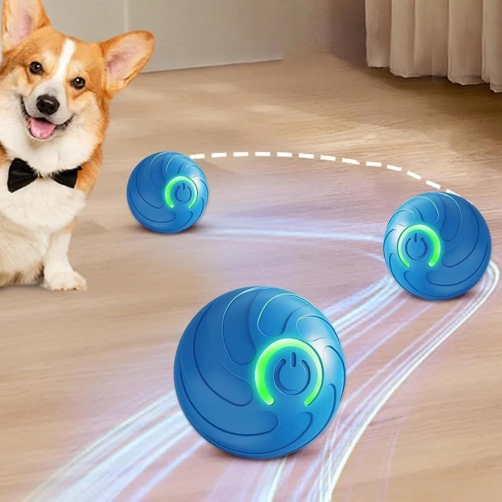 USB Rechargeable Smart Dog Ball Bite Resistant Gravity Jump Interactive Pet Chew Resistant Bouncing Design Electronic Pet