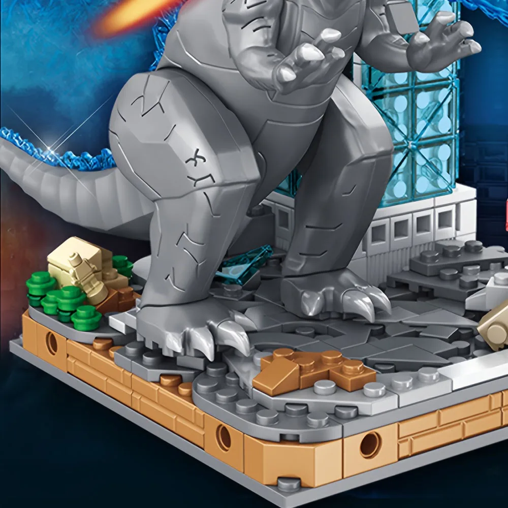 1284개 몬스터 모델 블록 세트 귀여운 고라 걸작 만들기 방 장식용 완벽한 생일 선물