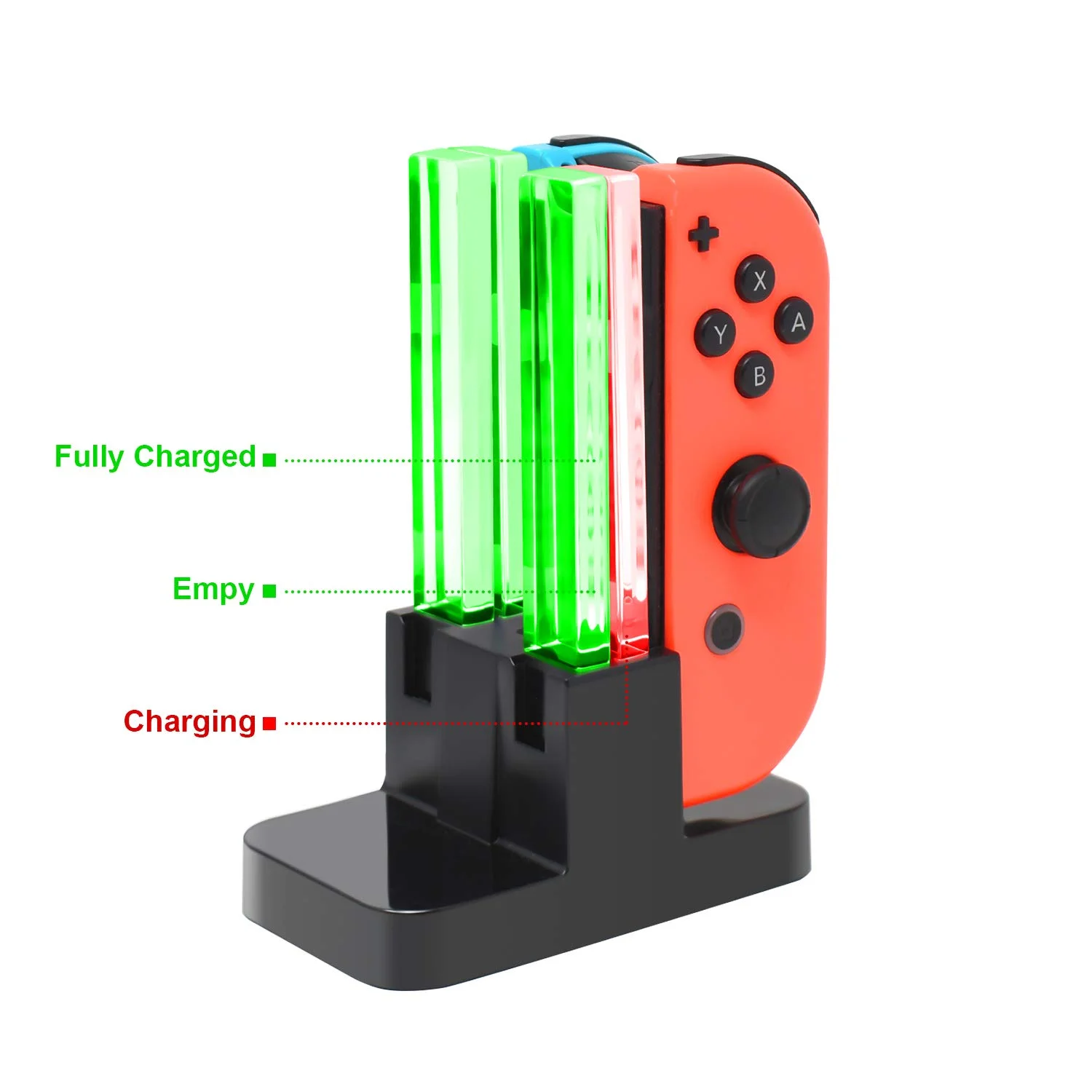 4 In 1 LED Charger Stand Dock Holder Games Handle Controller Charger Stand With USB for Switch Accessories