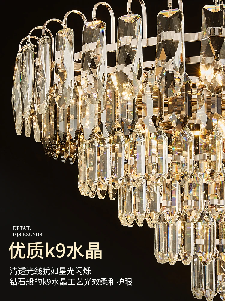 Modern LED Shell Shape Crystal Ceiling Chandeliers Dining Living Room Pendant Lamp Bedroom Hanging Light Lustre Decor Fixture