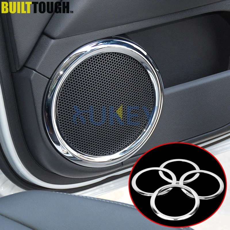 Chrome Interior Door Stereo Speaker Collar Cover Trim Bezel 2013 2012 2011 2010 2009 Fit For Jeep Patriot / Compass 2008-2014