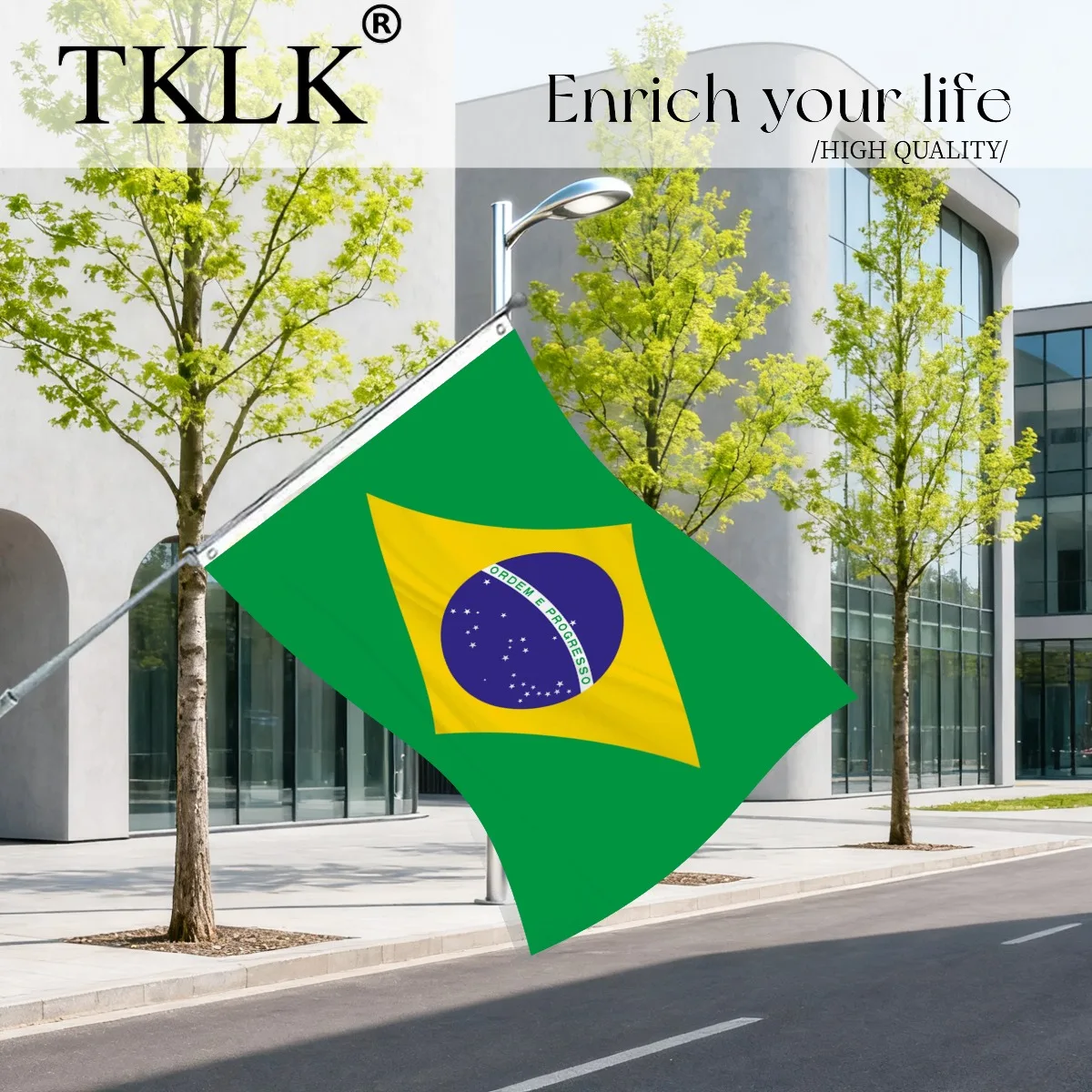 

1pc/2pcs Brazil National Flags, 3X5Ft Durable Country Flag Banner, Premium Polyester 2 Grommets, Outdoor National Day Decor