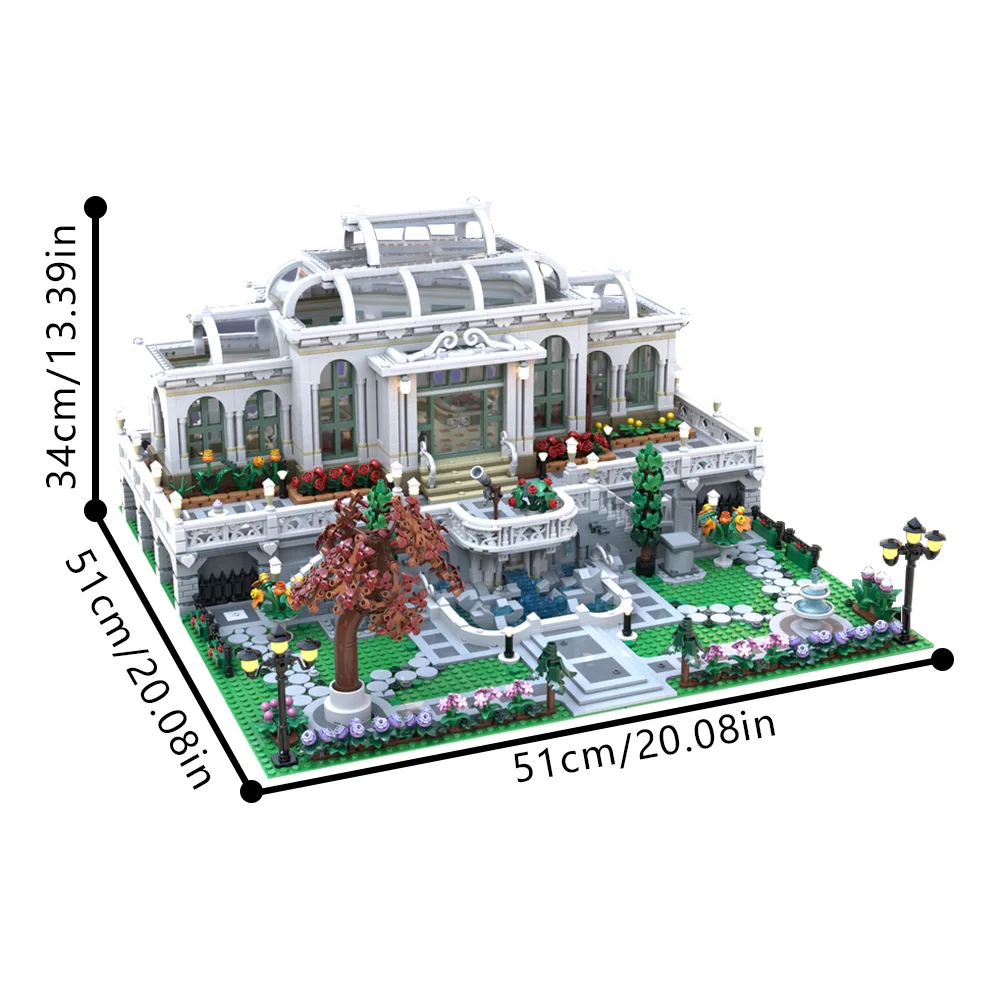 Gobricks MOC Grand Botanic Palace Garden Building Blocks Model City park streetscape architecture Bricks Assembled Toy kids Gift