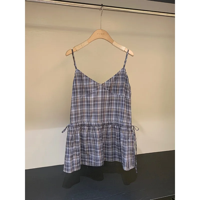 Korean Sle Plaid Bl…