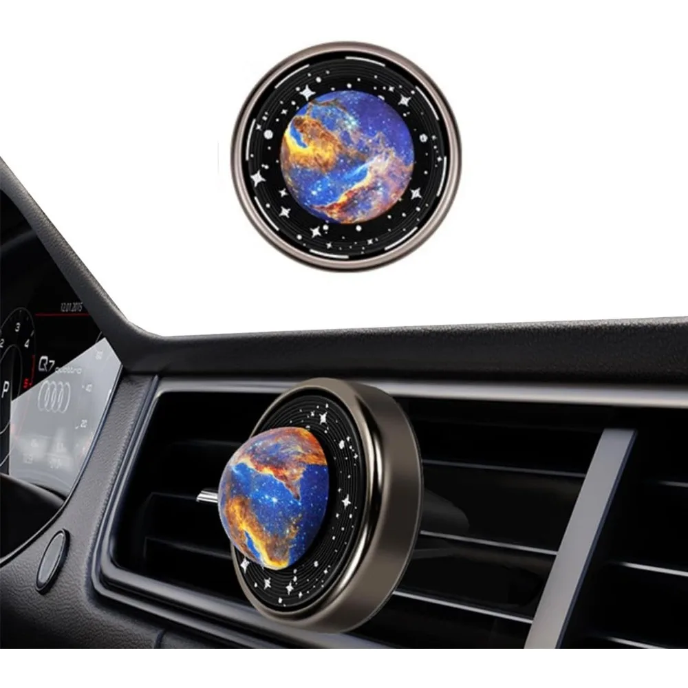 

car air outlet perfume planet styling rotation auto air freshener car air vent fragrance clip car aromatherapy (1pc planet-shape
