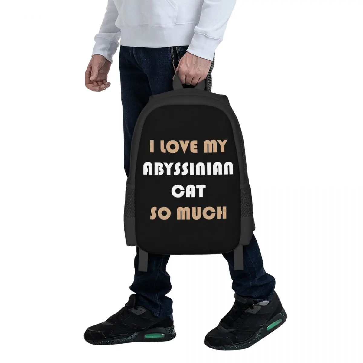 

I Love My Abyssinian Cat So Much Student Backpack School Bag Hiking Travel Daypack for Men Women Fashion Bookbag Shoulder Bags