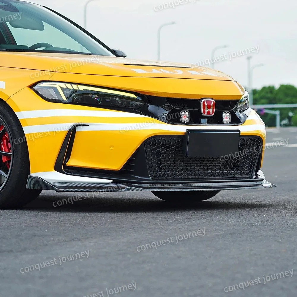لهوندا سيفيك FL5 2022 + الجبهة الشفاه الخائن سيفيك نوع R ABS ألياف الكربون الجبهة الشفاه طقم هيكل السيارة هوندا اكسسوارات