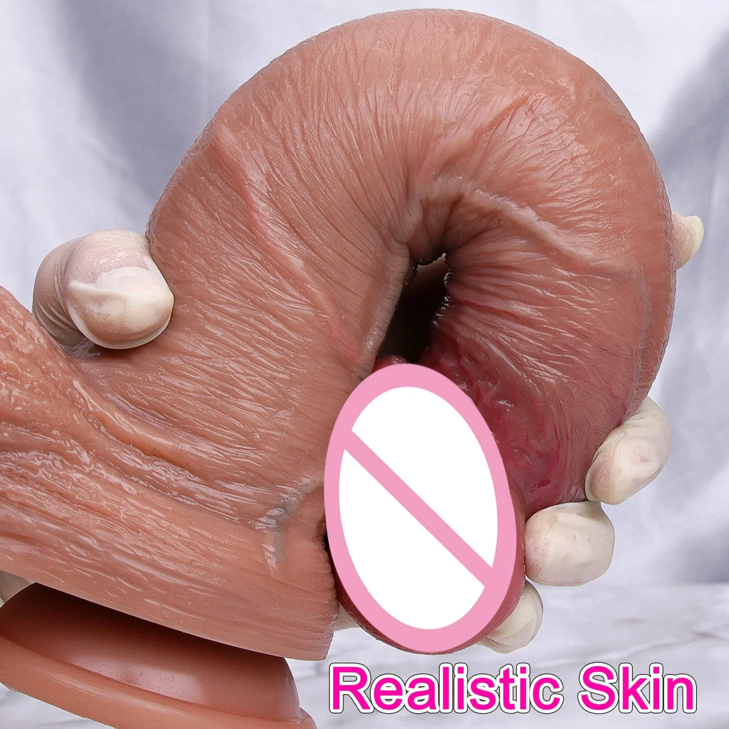 Realistic Big Double Silicone Thick Dildo Vaginal Masturbators Soft Penis Erotic Toy Gift for Women G-spot Anal Sex Flesh Dick