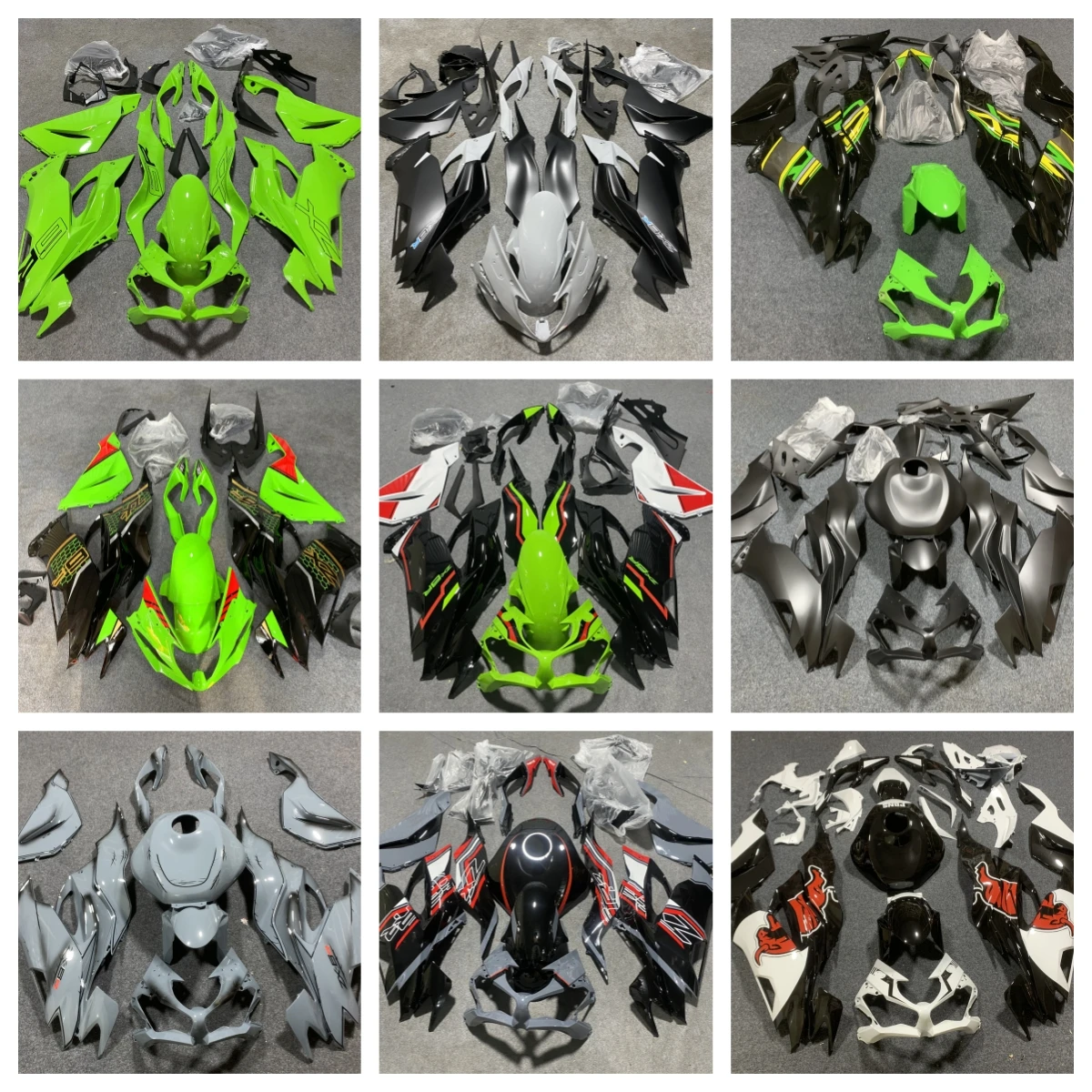 

a/ABS Plastic Fairing Set for KAWASAKI ZX6R 636 2019 2020 2021 2022 2023 Motorcycle Fairings Bodywork Panel Kit Fit