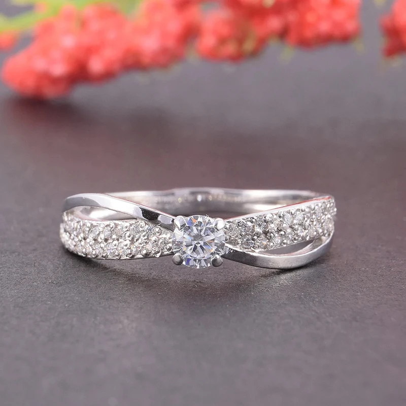 Huitan neue trend ige Kreuz ringe für Frauen Luxus gepflastert brillante Zirkonia Verlobung Ehering Modeschmuck Drop Ship