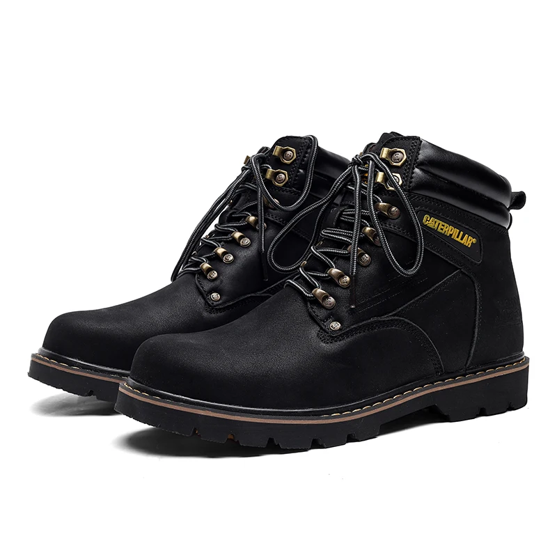 NONE Arbeitsstiefel Unzerstörbare Sicherheitsschuhe Herren Stahlkappenschuhe Pannensichere Turnschuhe Herren Rutschfeste Arbeitsschuhe Herren Lederstiefel 3