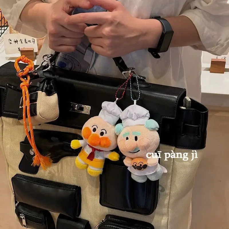 Anpanman Plush Keychains Cute Cartoon Jam Uncle Doll Bag Pendant Fashion Backpack Hanging Decor Ornaments view 2