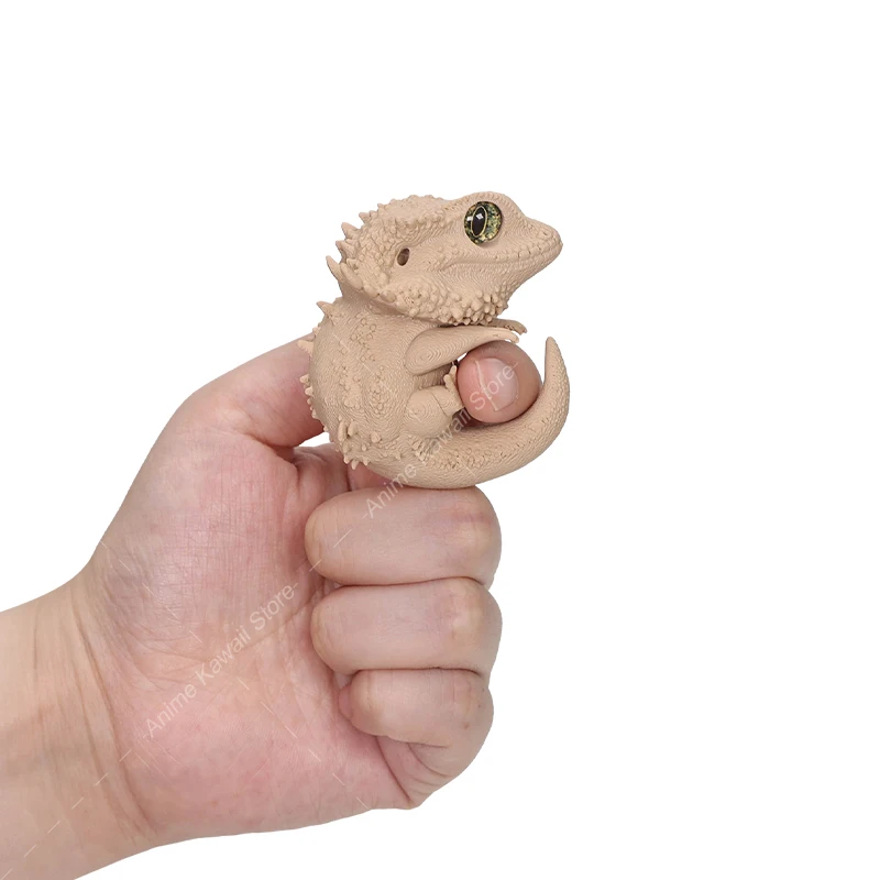 3D-Gedruckte Bartagamen-Figuren mit Mehrfach-Gelenken und Beweglichen Augen für Wohnzimmer-Accessoires, Kindergeschenk, Schreibtisch-Dekoration – Detail 11