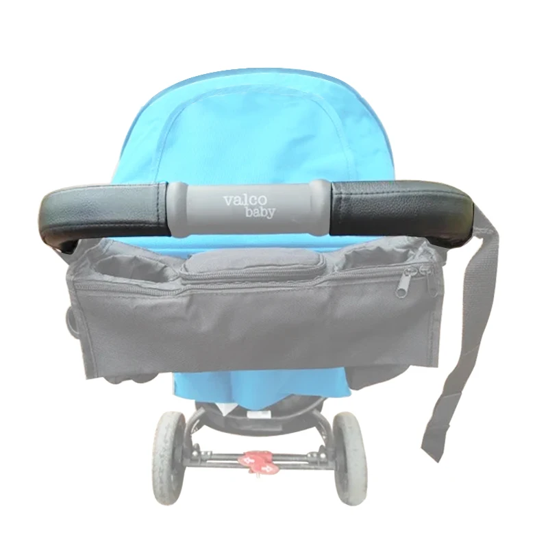 Stroller Handrail Leather Cover For Valco Baby Snap 4 Pushchair Mummy Push Bar Protective Case With Zipper Stroller Accessories