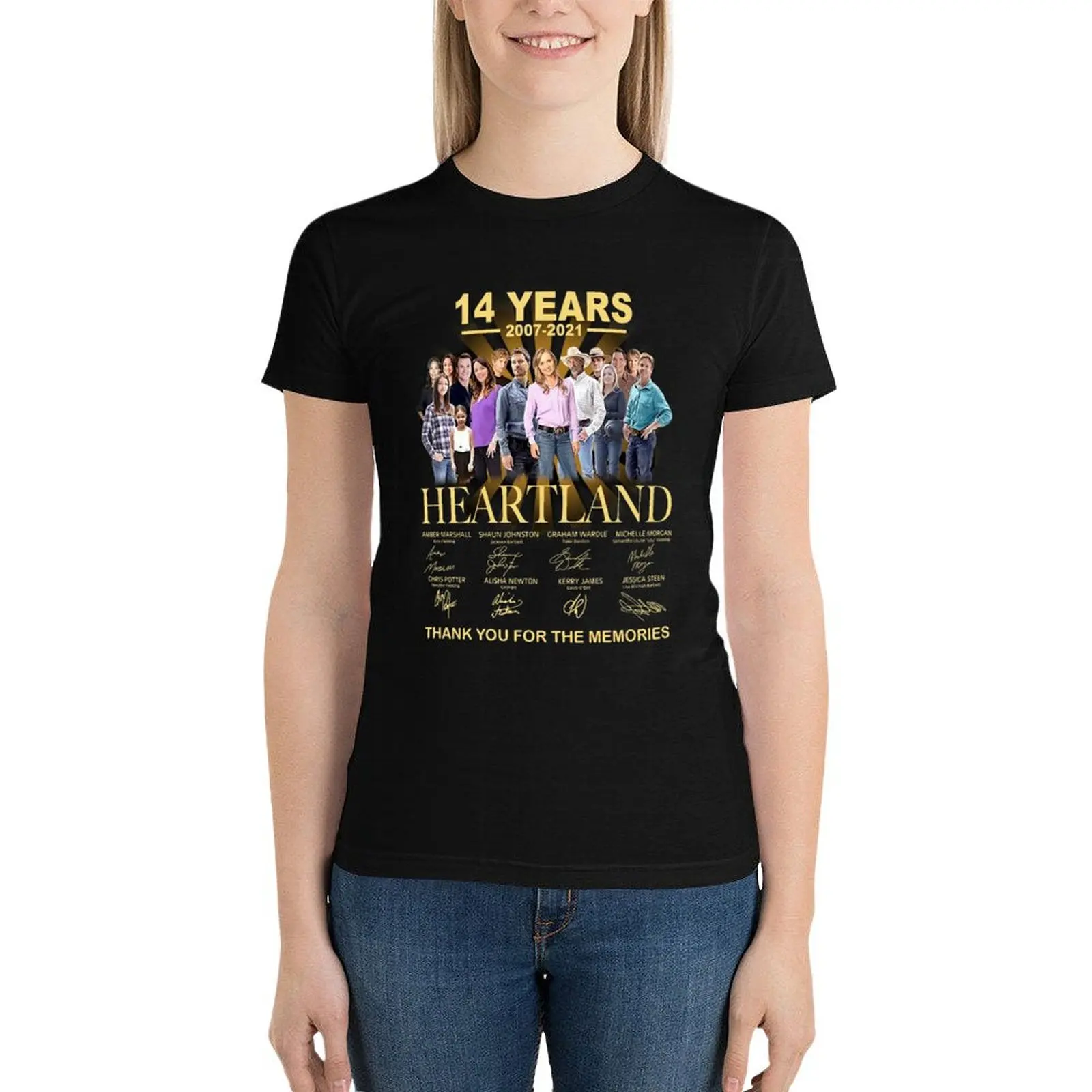 

14 Years 2007-2021 Heartland T-Shirt female Female clothing tops Women clothing