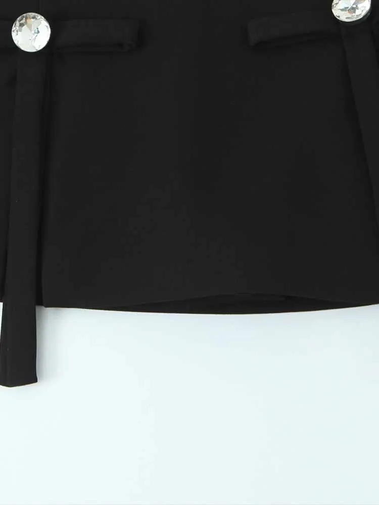 Stile europeo e americano inverno nuova moda abbigliamento femminile semplice vita sottile fiocco gioielli gonna pantaloni