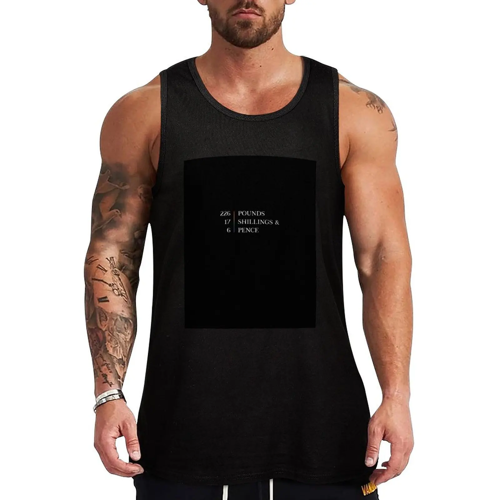 226 pounds, 17 shillings and 6 pence Tank Top Men's t shirt gym shirts gym t shirt men Men's vest