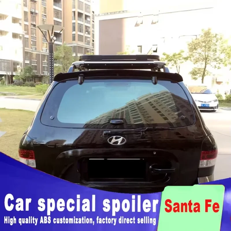 For Hyundai Santa Fe 2005 2006 2007 2008 2009 Roof Spoiler Wing Lip By Gloss Black ABS High Quality ABS Material Rear Window