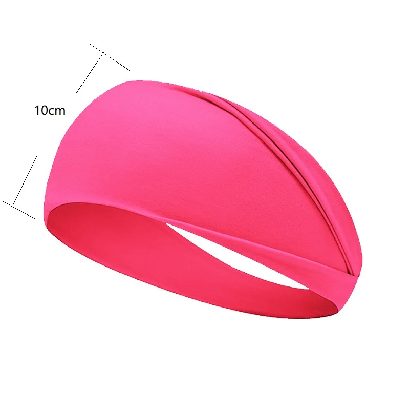 Fluor zieren des Sport Stirnband Yoga schweiß absorbieren des Haarband breites elastisches Stirnband – Detail 2