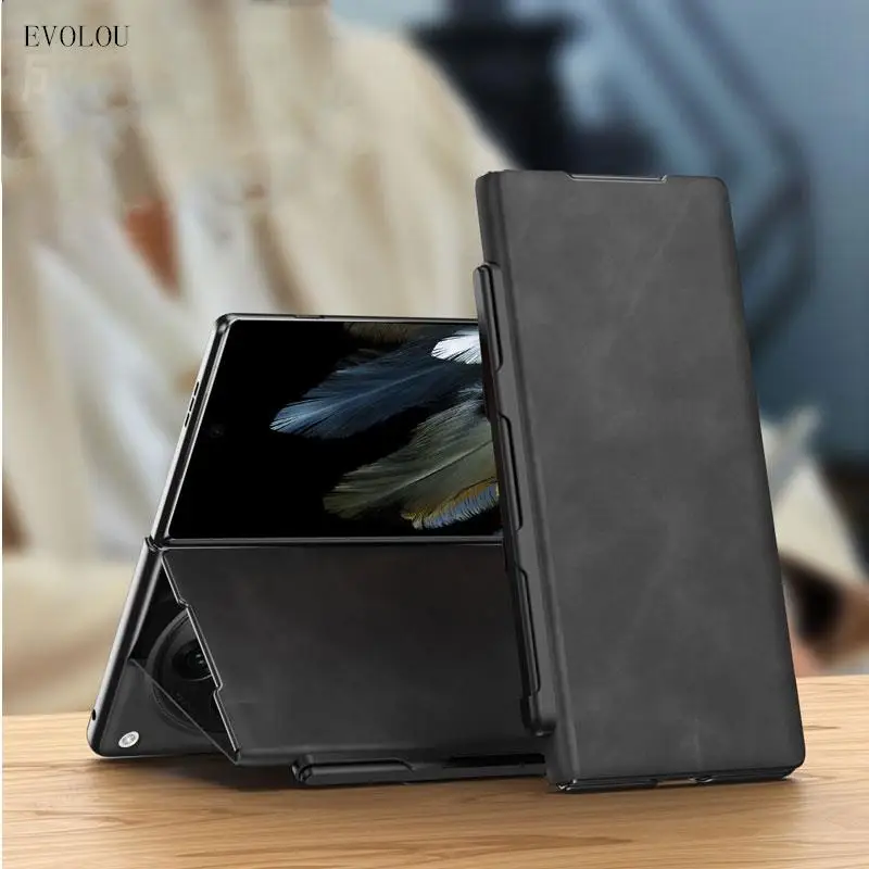 

Кожаный чехол-книжка с откидной крышкой и отделением для ручки